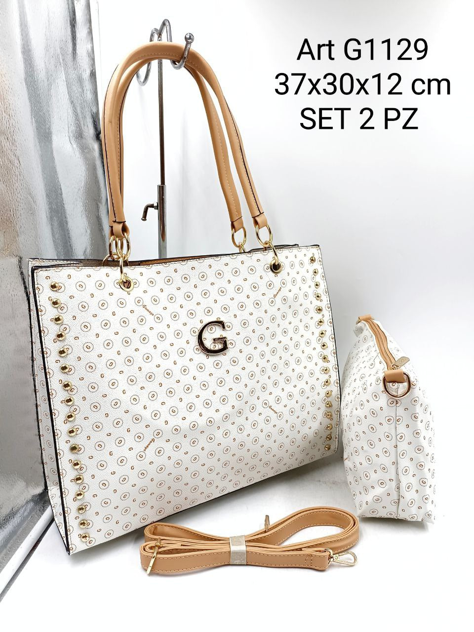 Set 2 pezzi borsa + pochette